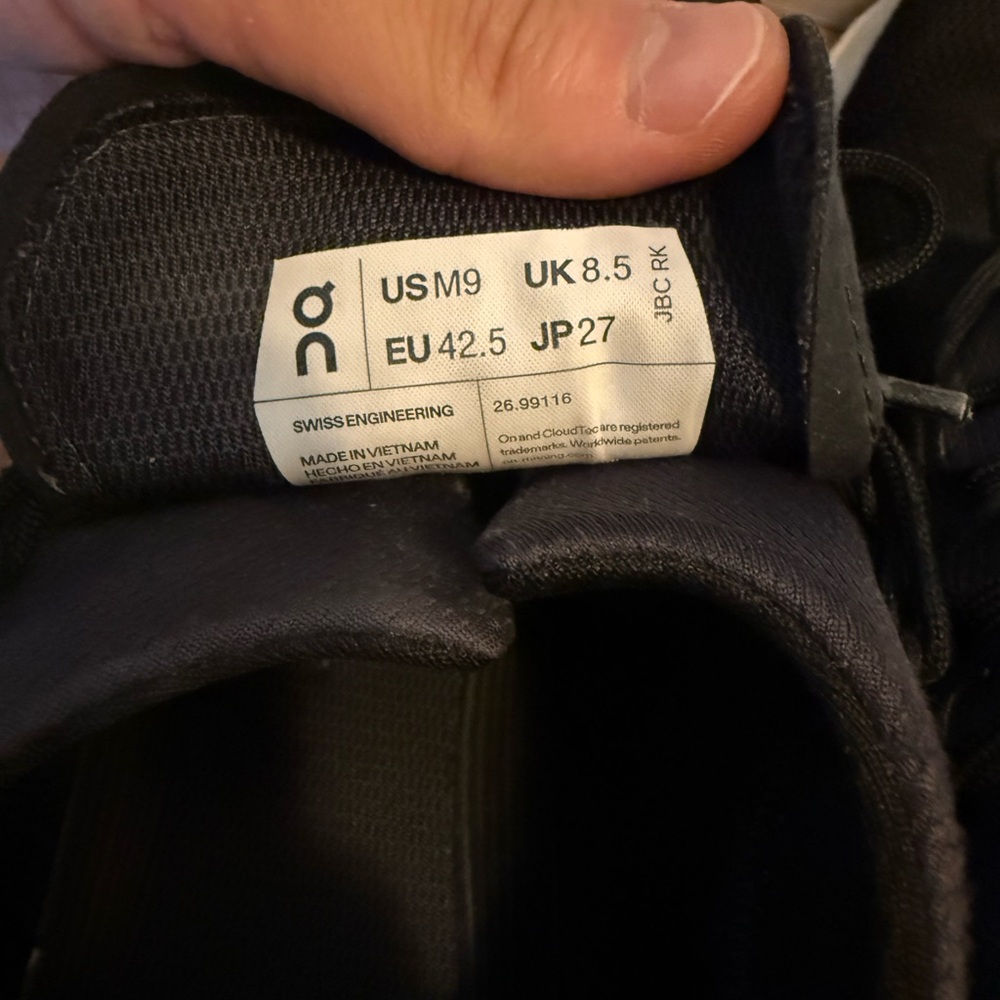 On Cloudnova Shoes Men’s Size 9 Black - Picture 3 of 8